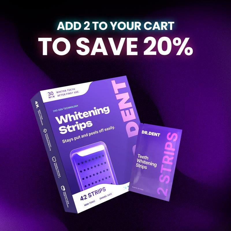 Purple Tooth Whitening Strips for Stain Removal